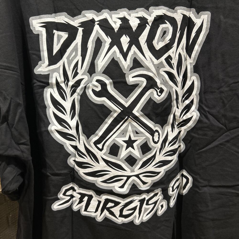 Men’s DIXXON Black W/ Gray Sketchy Crest Short Sleeve T Shirt Size 2X NEW 2XL